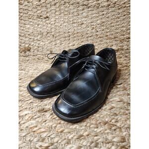 Town Craft JC Penny Men's Size 6 US Black Leather Loafers Lace Up Shoes